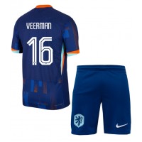 Camiseta Países Bajos Joey Veerman #16 Segunda Equipación Replica Eurocopa 2024 para niños mangas cortas (+ Pantalones cortos)